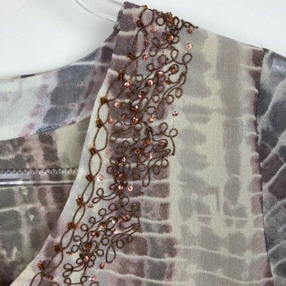 RAGA Snakeskin Embellished Blouse New NWT XS - Picture 3 of 10